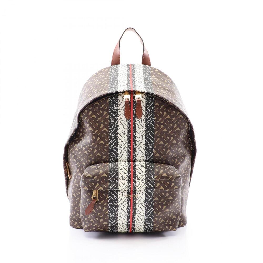 Burberry TB Monogram Backpack/Handbag, Coated Canvas and Leather, Women's, Be...